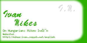 ivan mikes business card